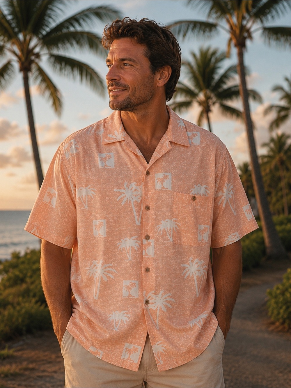 JOE MARLIN 4 X Men’s Hawaiian floral no iron